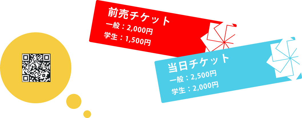 前売券・当日券・QRコード情報